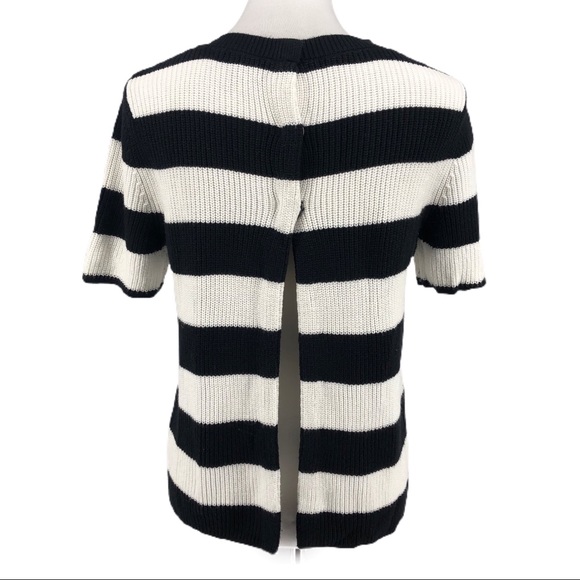 Banana Republic Black & White Knit Blouse, Size S - Picture 4 of 9
